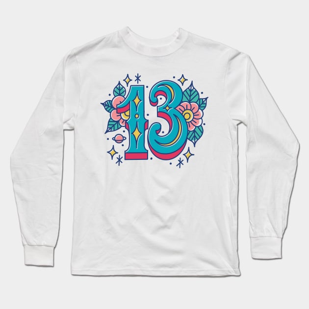 Lucky thirteen Long Sleeve T-Shirt by Paolavk